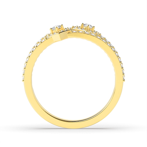 Round Yellow Gold Aurawhisper Unique Engagement Rings