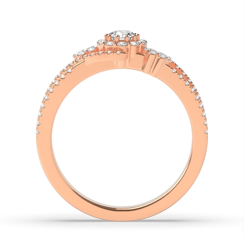 Round Rose Gold Prestige Unusual Wedding Engagement Rings