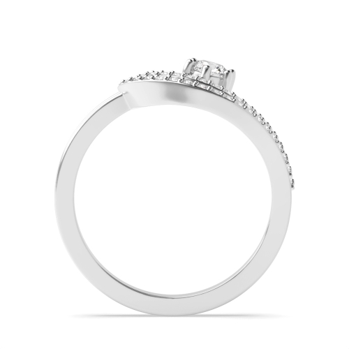 6 Prong Round Crescendo Engagement Rings