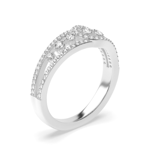 prong setting round shape diamond engagement ring