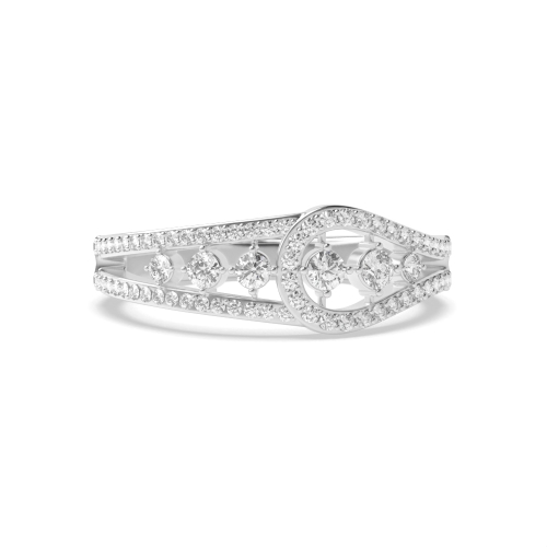 4 Prong Round Facet Engagement Rings