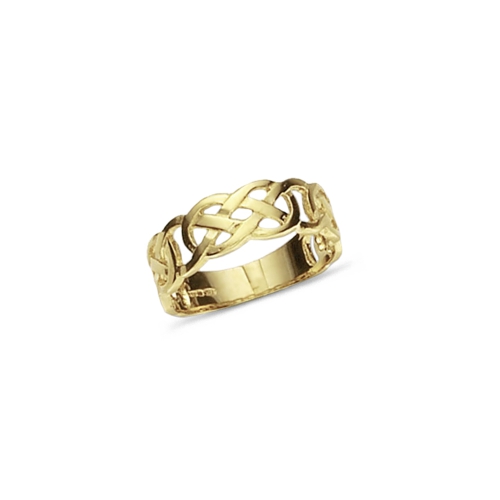 Yellow Gold Endless knot Plain Ring Wedding Rings & Bands