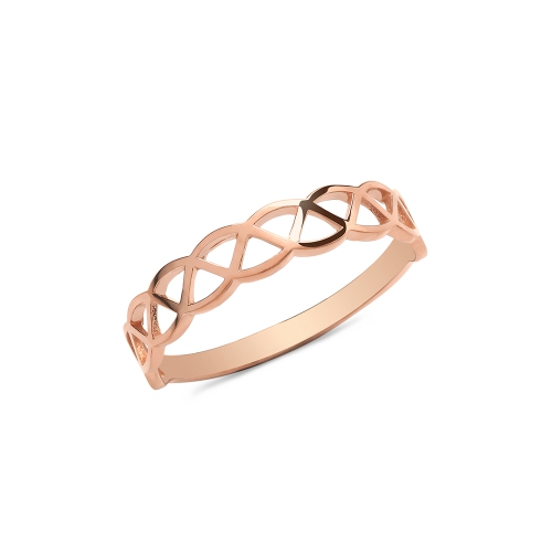 Rose Gold Celtic knot Plain Ring Wedding Rings & Bands