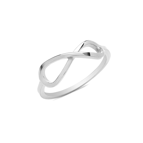 White Gold metal infinity Plain Ring Wedding Rings & Bands