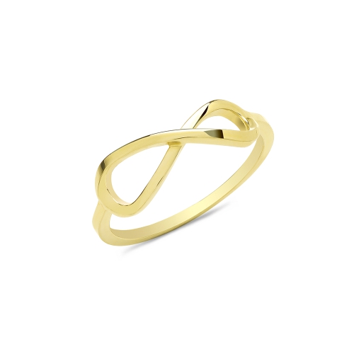 Yellow Gold metal infinity Plain Ring Wedding Rings & Bands