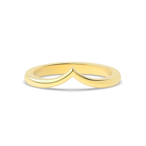 Yellow Gold Wishbone Plain Ring Wedding Rings & Bands