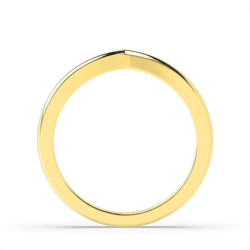 Yellow Gold Wishbone Plain Ring Wedding Rings & Bands
