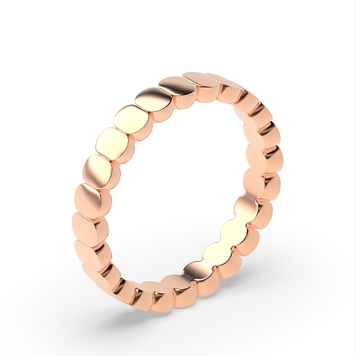 Rose Gold Disc Plain Ring Engagement Rings