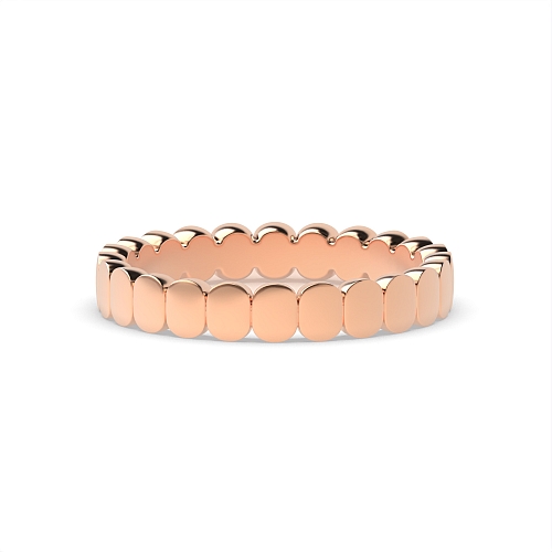 Rose Gold Disc Plain Ring Engagement Rings
