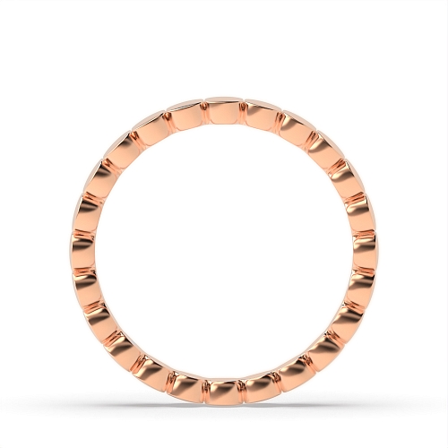 Rose Gold Disc Plain Ring Engagement Rings