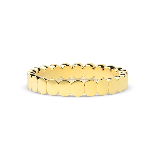 Yellow Gold Disc Plain Ring Engagement Rings
