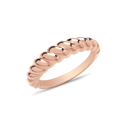 Rose Gold Twist Plain Ring Engagement Rings