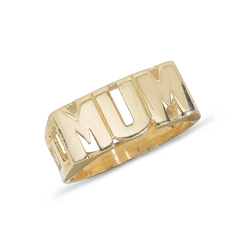Yellow Gold Curb sides mum Plain Ring Engagement Rings