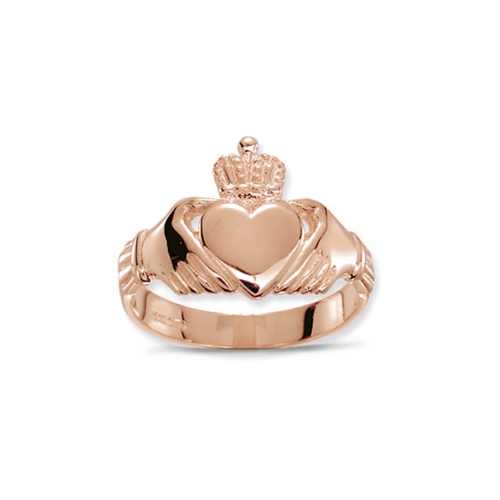 Rose Gold Claddagh Plain Ring Wedding Rings & Bands