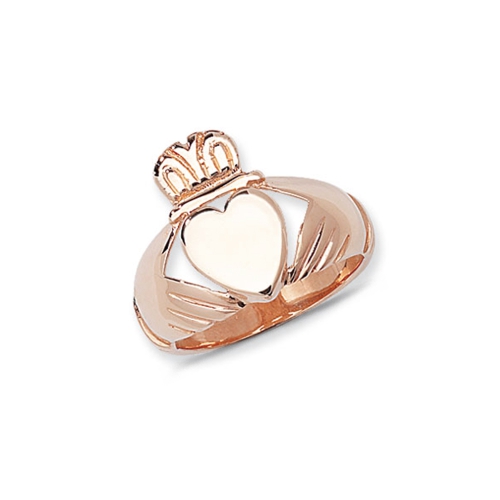 Rose Gold Claddagh hollow Plain Ring Wedding Rings & Bands