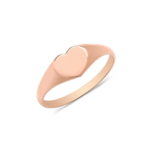 Rose Gold Babies delicate signet Plain Ring Wedding Rings & Bands
