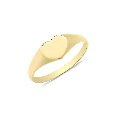 Yellow Gold Babies delicate signet Plain Ring Wedding Rings & Bands
