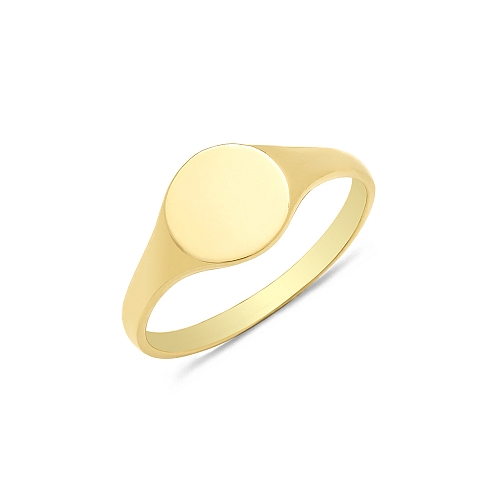 Yellow Gold Babies signet Plain Ring Wedding Rings & Bands