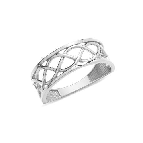 White Gold metal celtic Plain Ring Wedding Rings & Bands