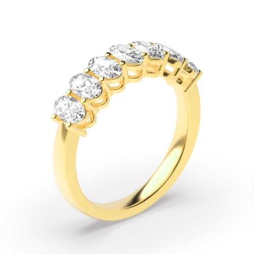 Purchase Prong Setting Oval Shape 7 Diamond Ring - Abelini
