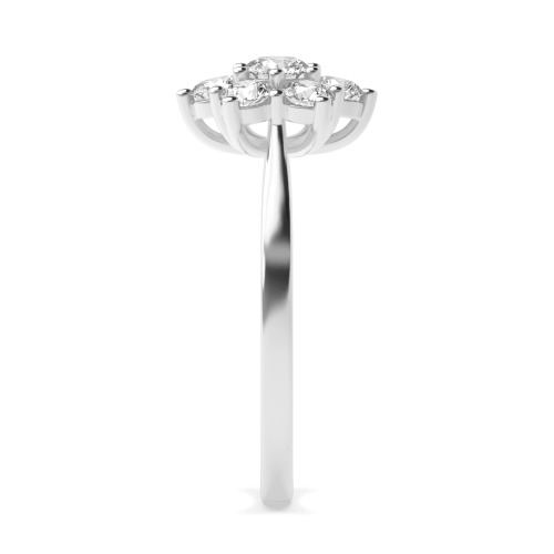 6 Prong Round flower Seven Stone Diamond Ring