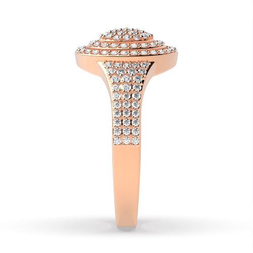 4 Prong Round Rose Gold Opalescent Engagement Rings