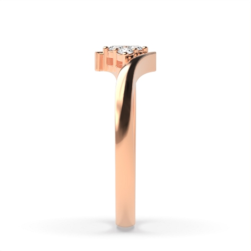 4 Prong Round Rose Gold Myst Engagement Rings