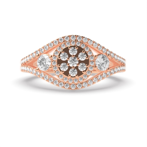 4 Prong Round Rose Gold Radiance Engagement Rings