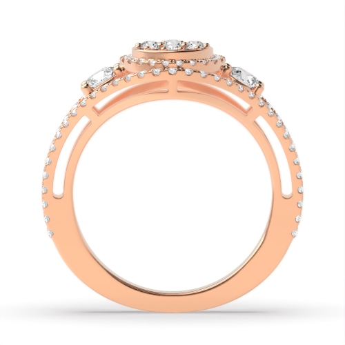 4 Prong Round Rose Gold Radiance Engagement Rings