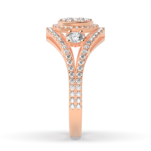 4 Prong Round Rose Gold Radiance Engagement Rings