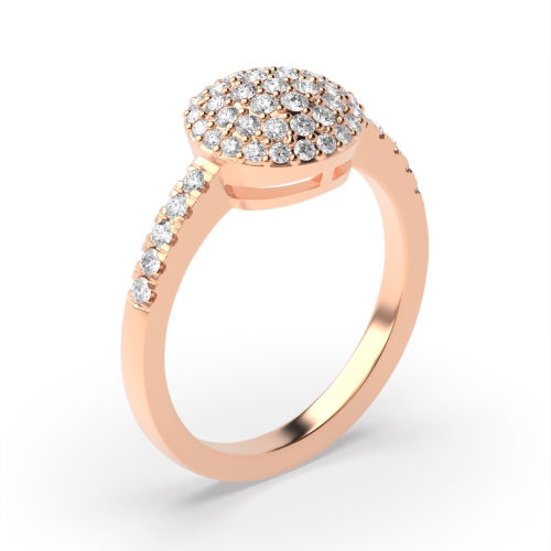 4 Prong Round Rose Gold Echo Engagement Rings