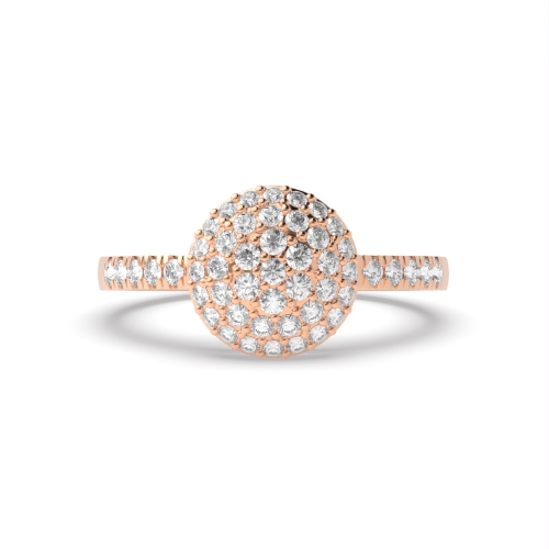 4 Prong Round Rose Gold Echo Engagement Rings