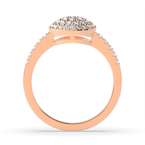 4 Prong Round Rose Gold Echo Engagement Rings