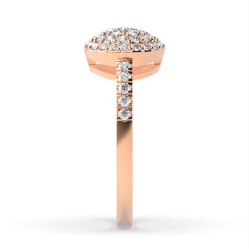 4 Prong Round Rose Gold Echo Engagement Rings