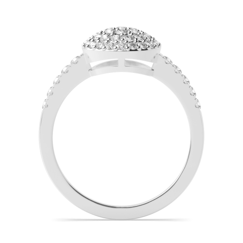 4 Prong Round Echo Moissanite Engagement Rings