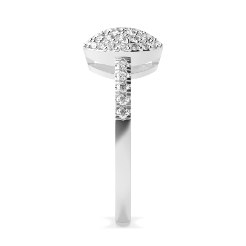 4 Prong Round Echo Moissanite Engagement Rings