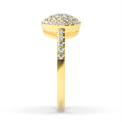 4 Prong Round Yellow Gold Echo Engagement Rings