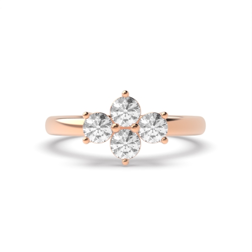 4 Prong Round Rose Gold Luminousluster Engagement Rings