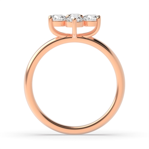 4 Prong Round Rose Gold Luminousluster Engagement Rings