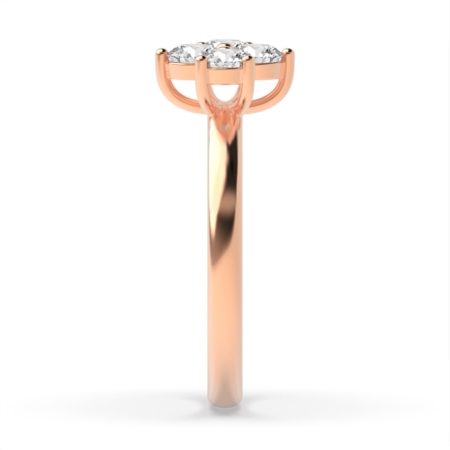 4 Prong Round Rose Gold Luminousluster Engagement Rings