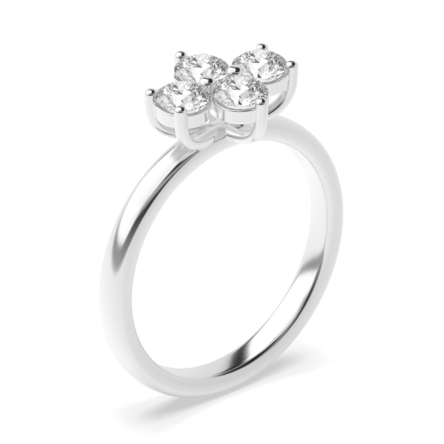 4 Prong Round Luminousluster Moissanite Engagement Rings