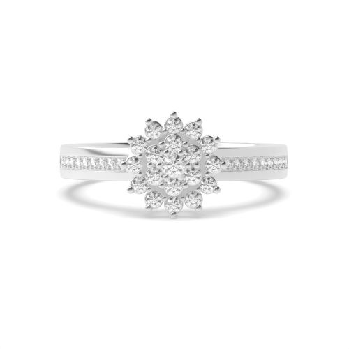 4 Prong Round Refined Moissanite Engagement Rings