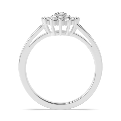 4 Prong Round Refined Moissanite Engagement Rings