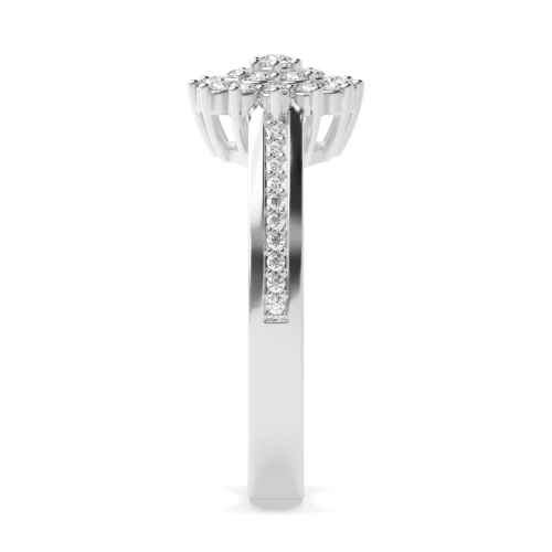 4 Prong Round Refined Moissanite Engagement Rings