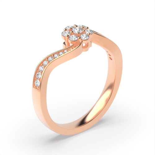 4 Prong Round Rose Gold Sophistication Engagement Rings
