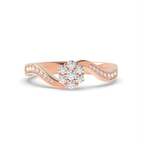 4 Prong Round Rose Gold Sophistication Engagement Rings