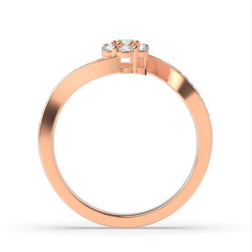 4 Prong Round Rose Gold Sophistication Engagement Rings