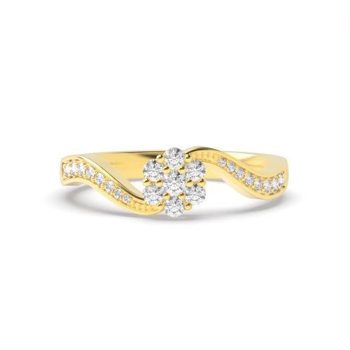 4 Prong Round Yellow Gold Sophistication Engagement Rings