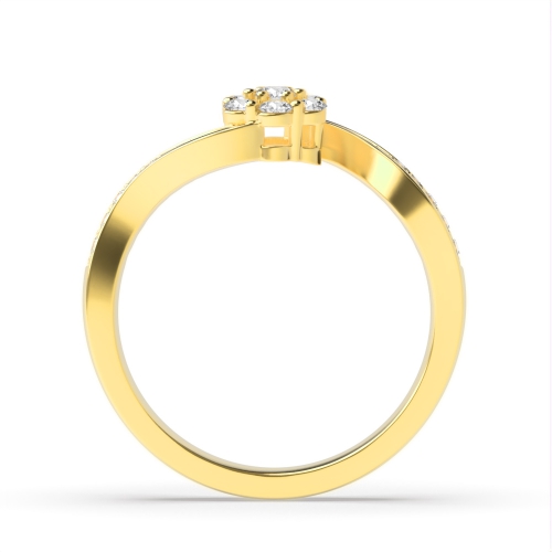 4 Prong Round Yellow Gold Sophistication Engagement Rings