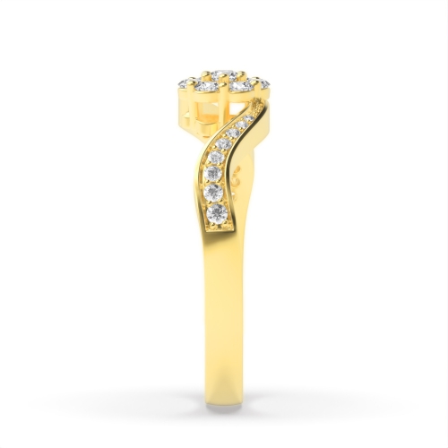 4 Prong Round Yellow Gold Sophistication Engagement Rings